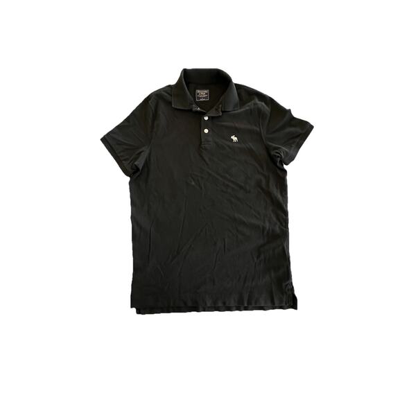 Lot Of 2 Abercrombie Fitch Polo & V Neck T-shirt Moose Mens Size Large Black - Picture 2 of 11